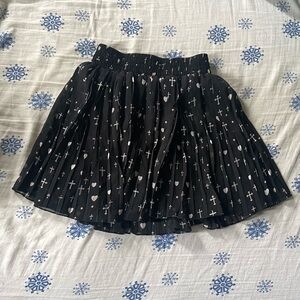 Fun & Flirt Black and White Pleated Mini Skirt